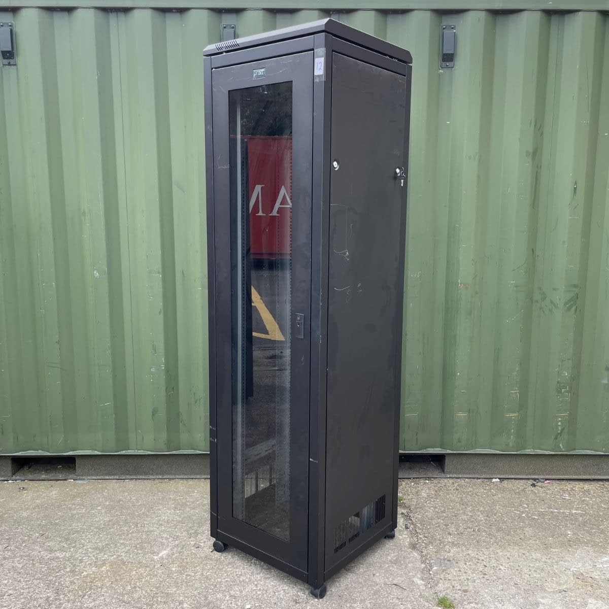 Black server store cabinet