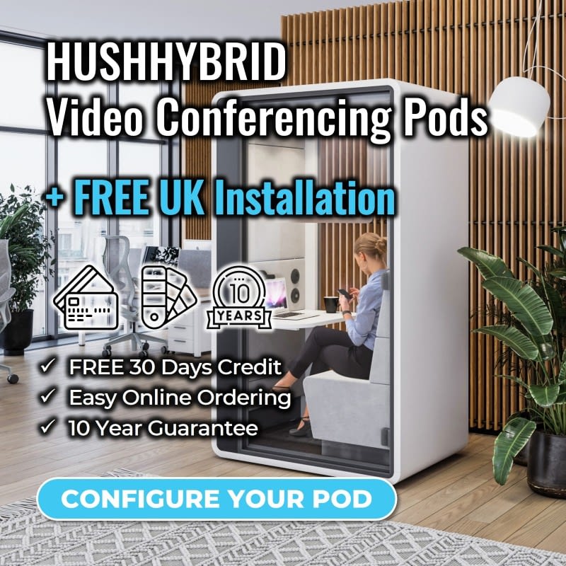 HushHybrid Video Conferencing Pod Small Banner