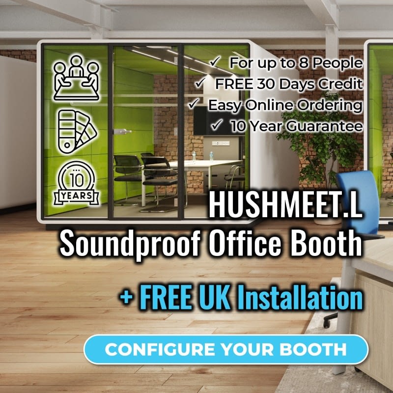 HushMeet.L Soundproof Office Booth Small Banner