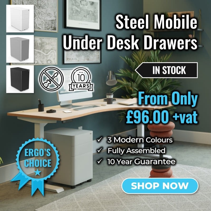 Metal Office Mobile Under Desk Drawers Small Banner