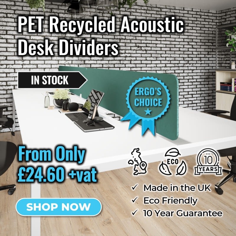 PET Recycled Acoustic Office Desk Dividers Small Banner