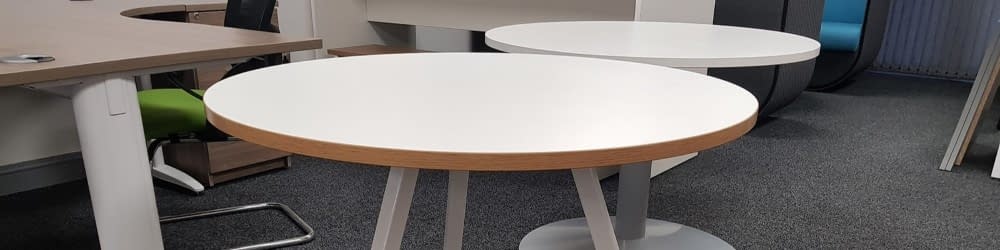 Used Circular Meeting Tables Banner