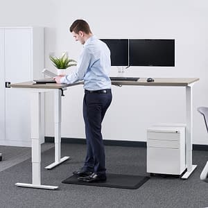 Height Adjustable L Shaped Desk